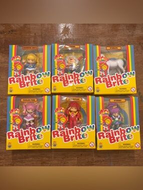 Rainbow Brite 40th Anniversary Mini Figures COMPLETE Set 6 New TLS Toys CheeBee